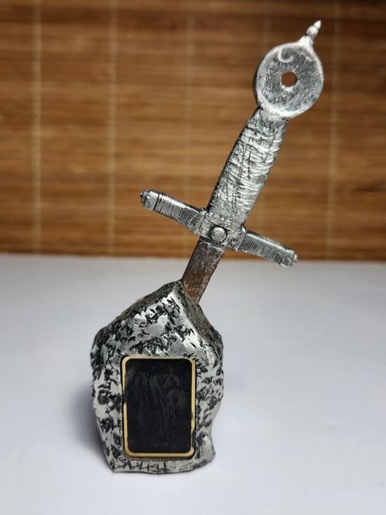 Other - Sword in the Stone Letter Opener Figurine Heavy Metal Fantasy Desk Ornament Vtg